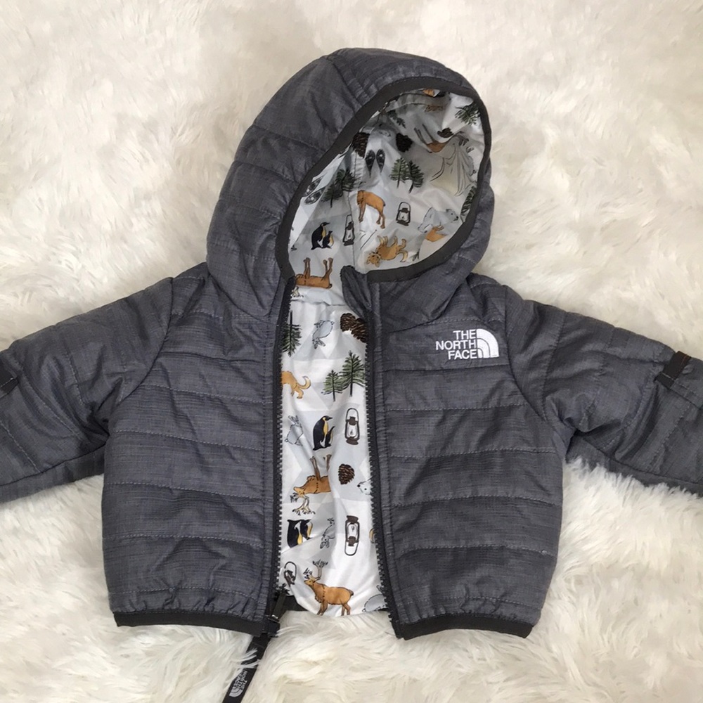 0-3 month North Face reservable & insulated jacket.